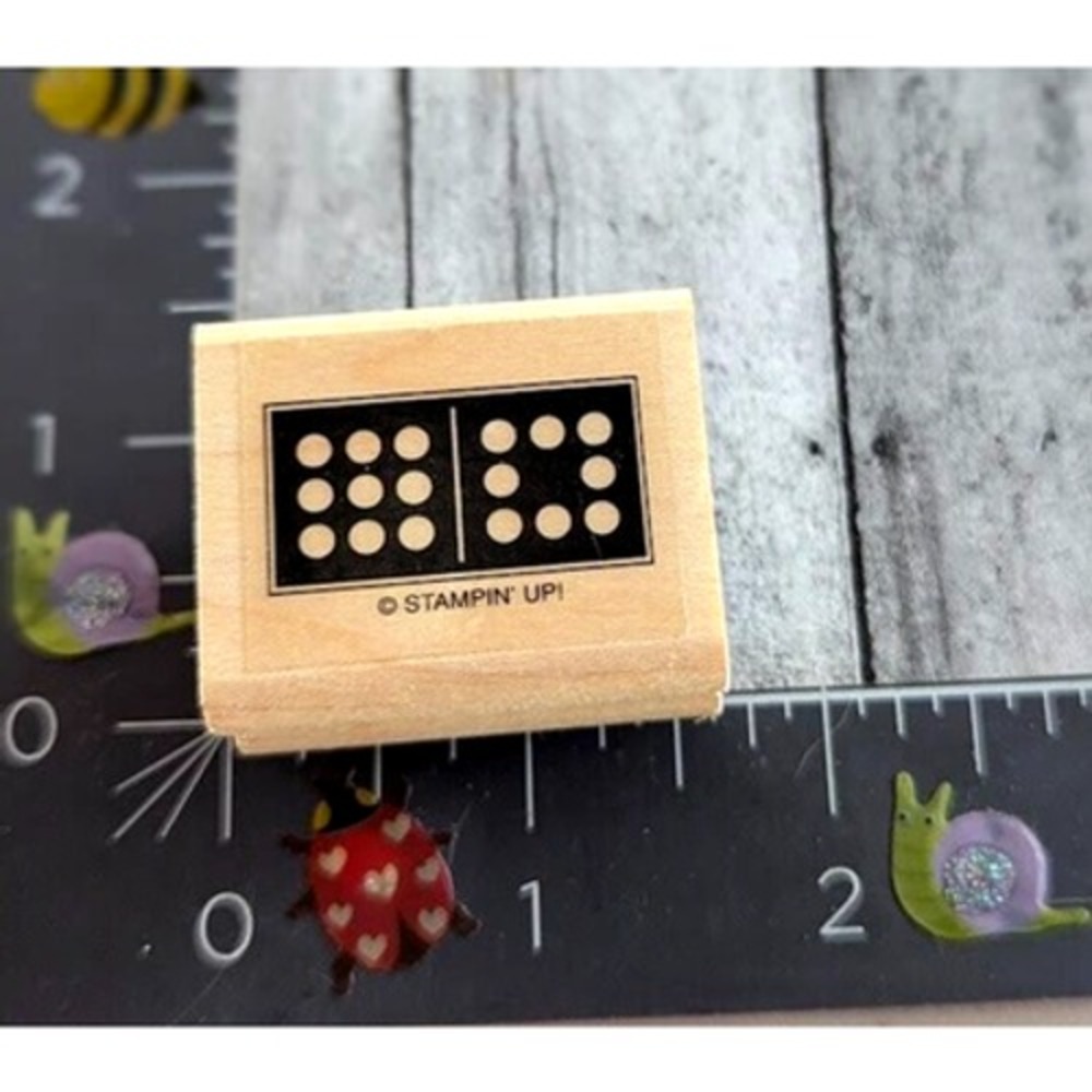 Stampin' Up! Domino Game Piece Rubber Stamp Wood #B98